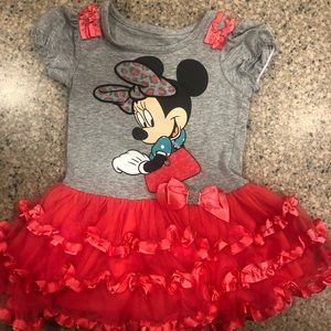Disney Minnie Mouse ruffled and bows dress.